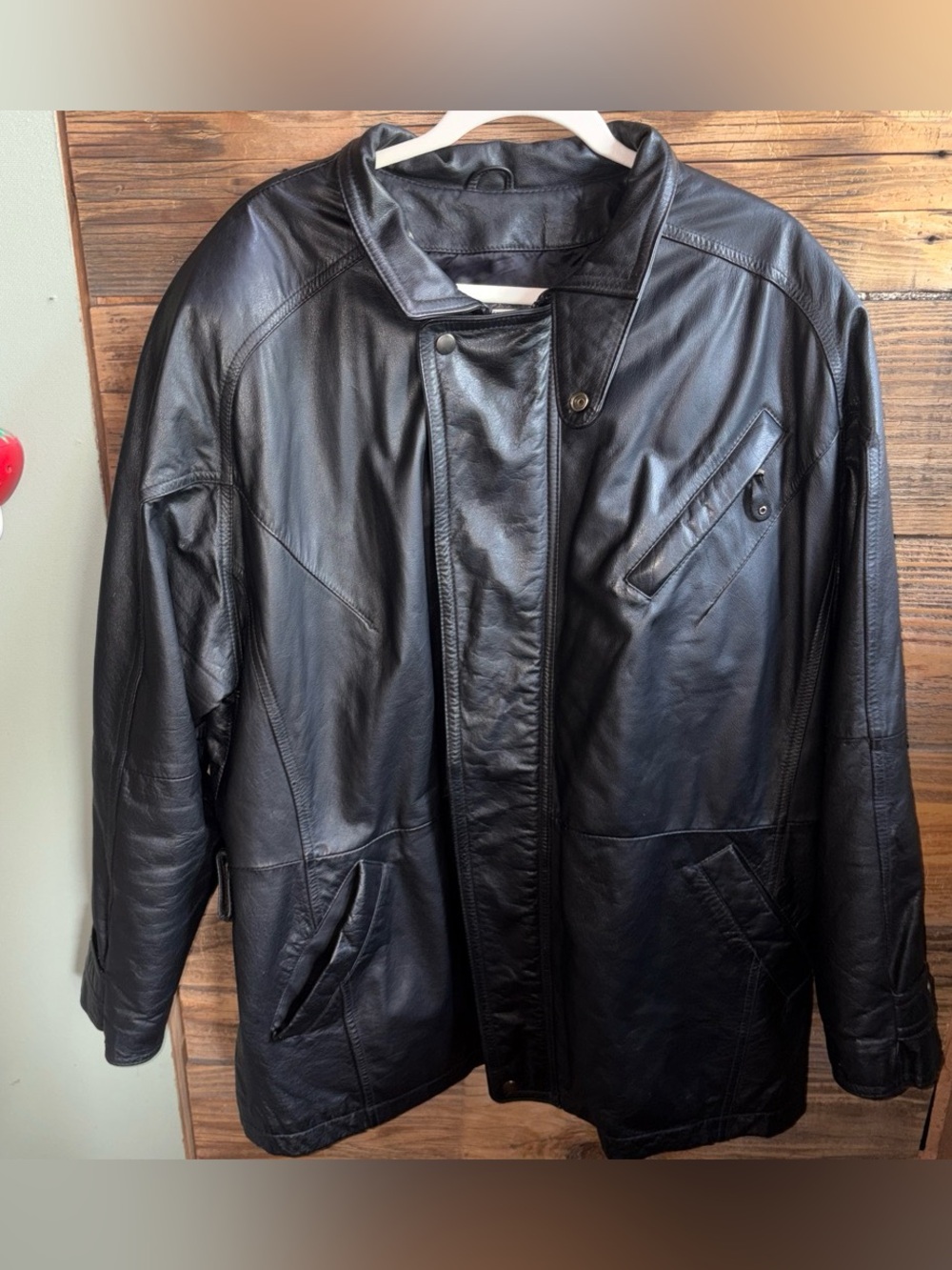 Men's Black Leather Jacket -Vintage and Genuine Leather